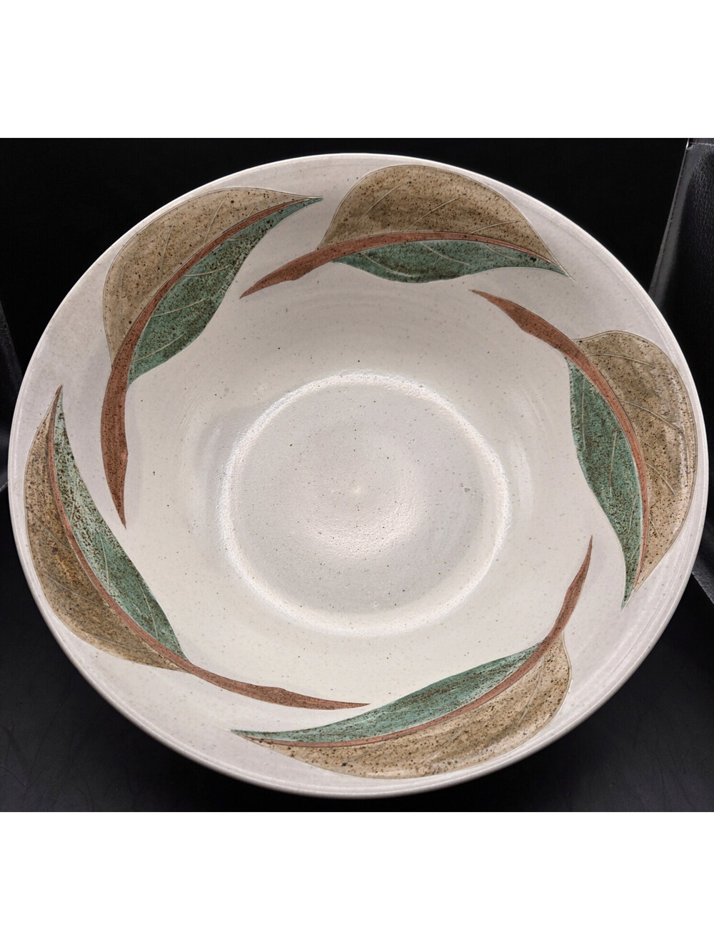 Franciscan Autumn Leaves Earthenware Dinner Plate Brown, Green, White 12.5" MCM